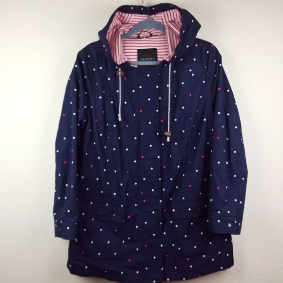 Talbots Jackets & Blazers - Talbots Blue Polka Dots Coat